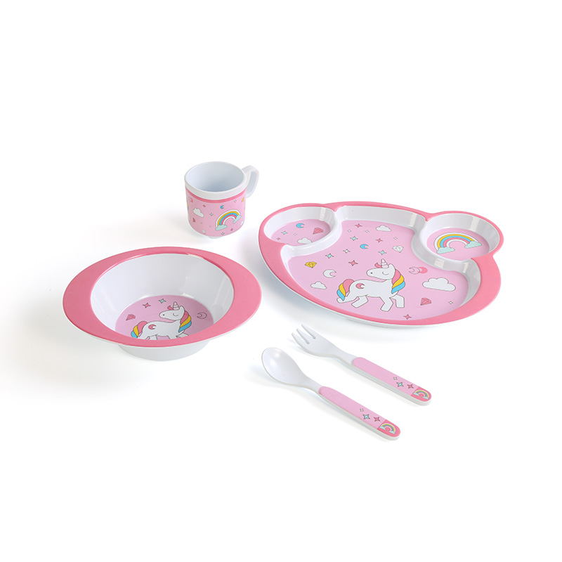 Disney 5 Piece Melamine Kids Tableware Sets