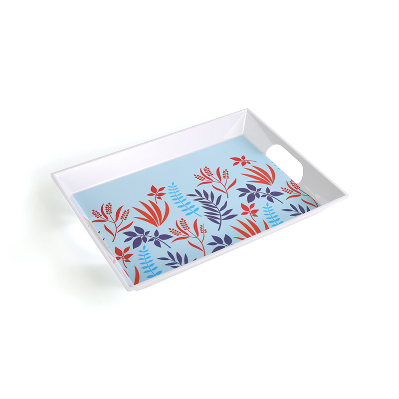 2 Piece Set Right Angle Melamine Tray with Handle